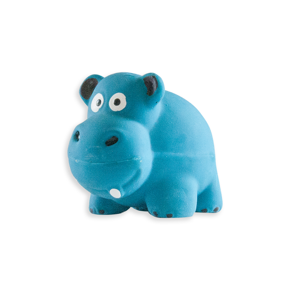 Akinu Latexový hroch hračka pro psa modrý 7,5 cm