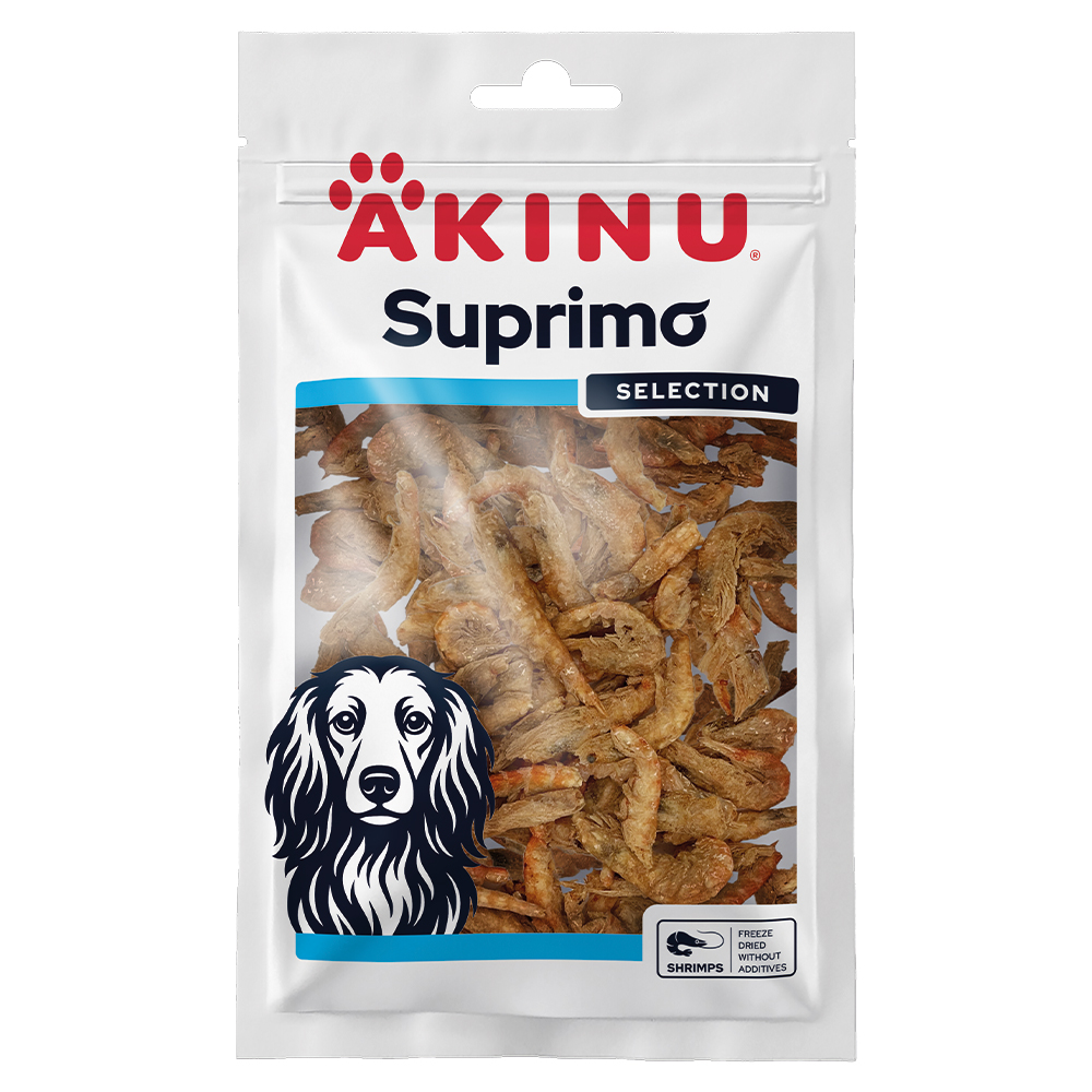 Akinu SUPRIMO SELECTION Mrazem sušené krevety pamlsek pro psy 25 g