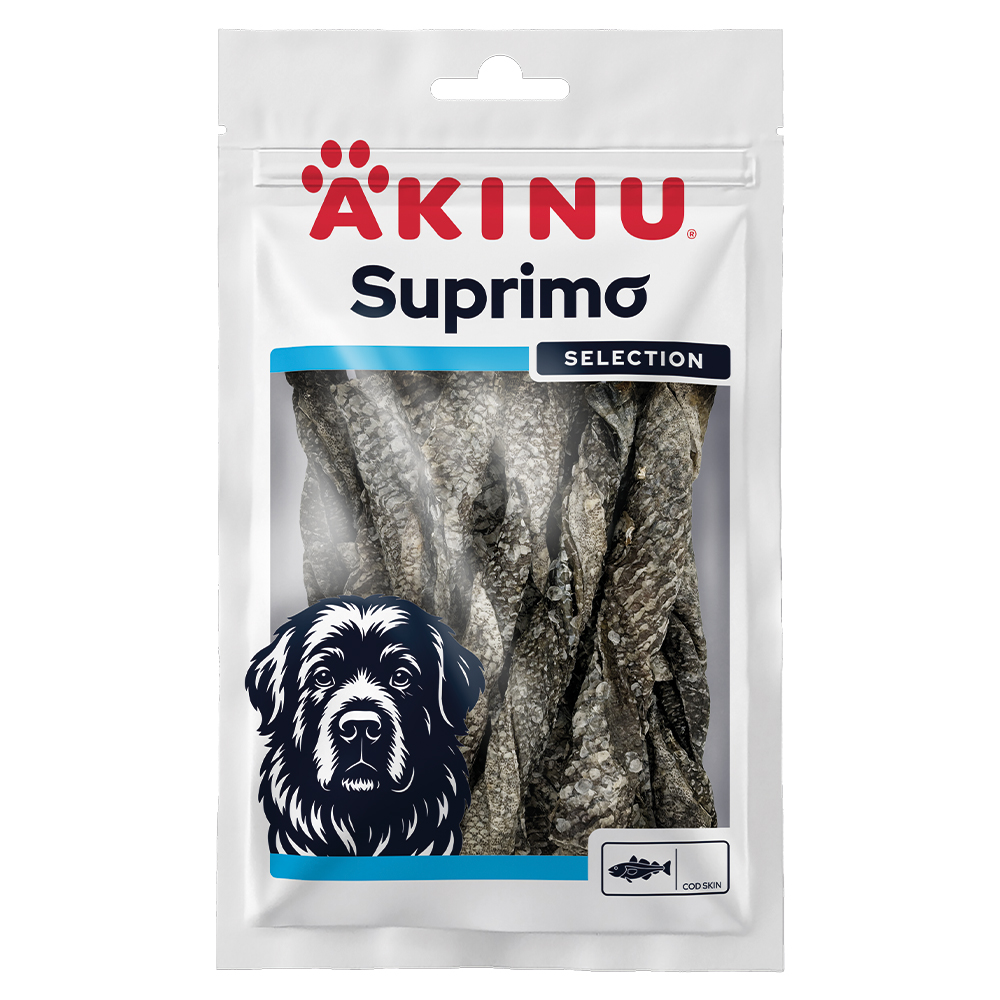 Akinu SUPRIMO SELECTION Tyčinka z tresčí kůže pamlsek pro psy 50 g