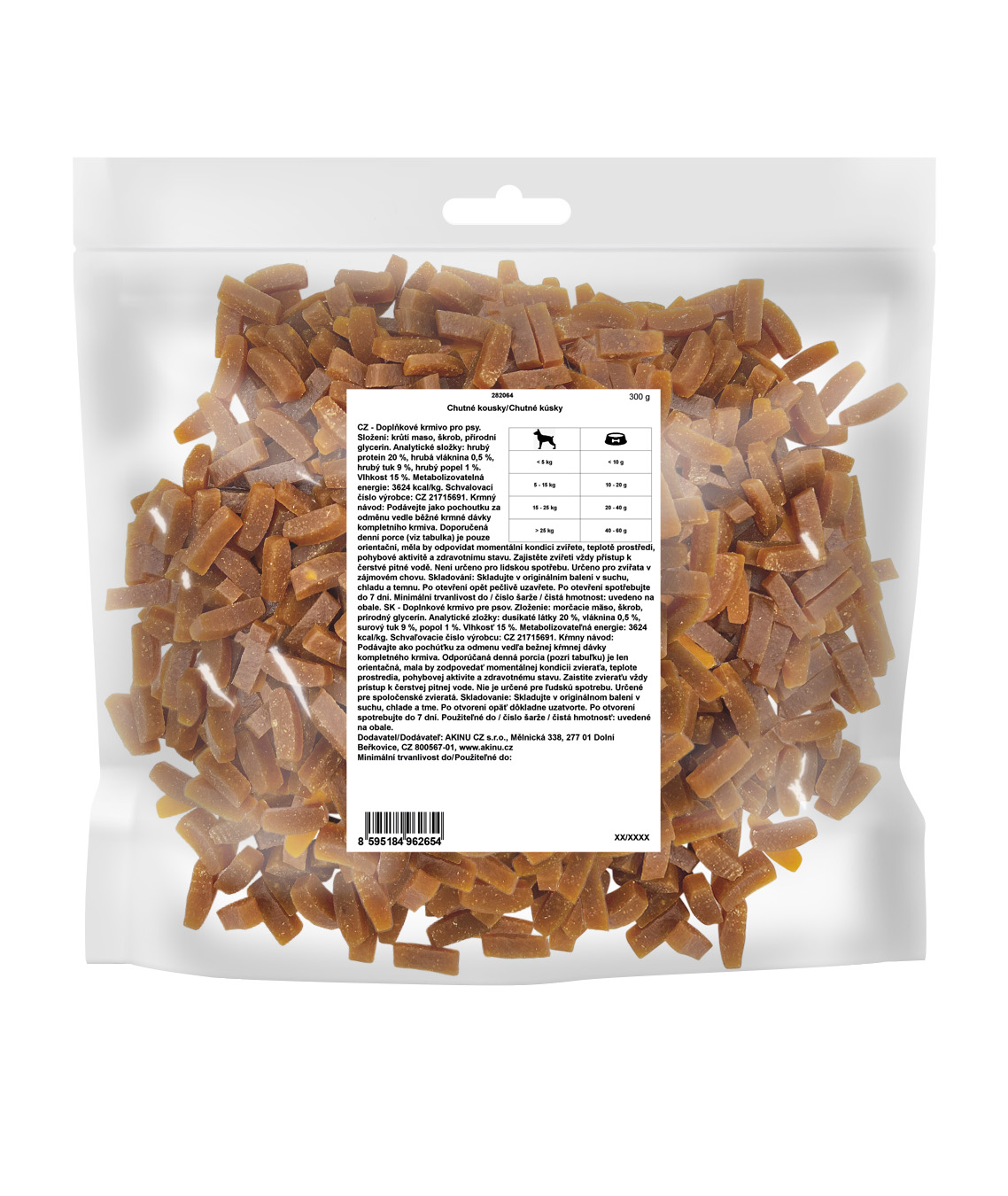 Akinu Krůtí kousky pamlsek pro psy 300 g