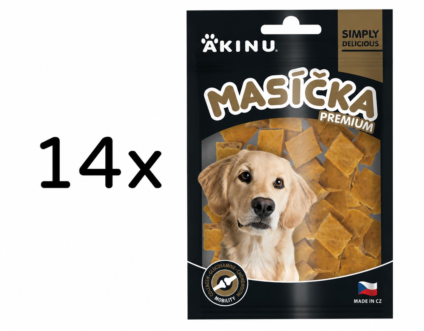 Akinu MASÍČKA PREMIUM Mobility pamlsek pro psy 14 x 75 g