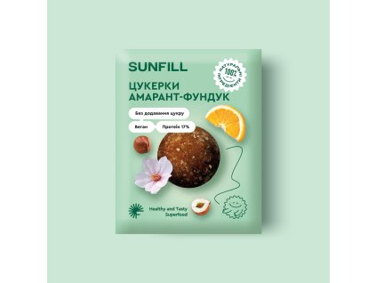 Proteínové bonbóny „Amarant – Lieskový orech“, 73 g