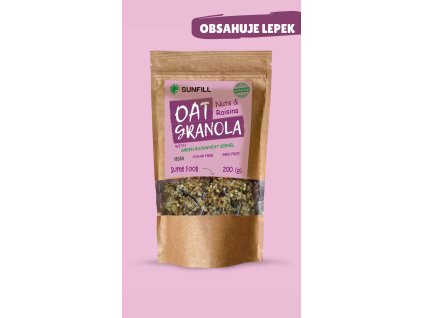 Ovesná GRANOLA "Ořechy & Rozinky" 200 g.