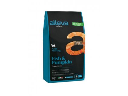 alleva natural dog dry adult mini fish and pumpkin 2 r