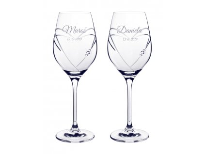 HEARTS - svatební skleničky se Swarovski®