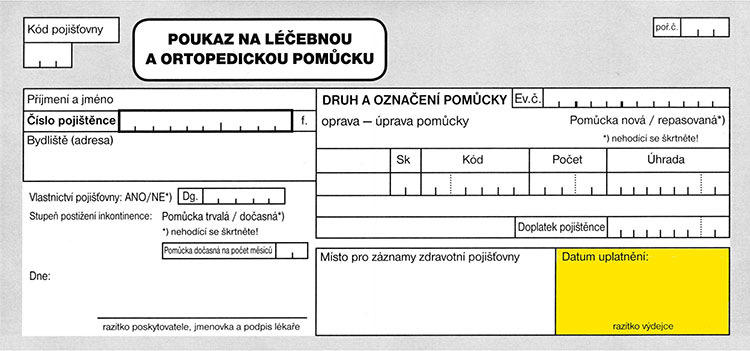 Změna platnosti poukazů na zdravotnické prostředky na 30 dní