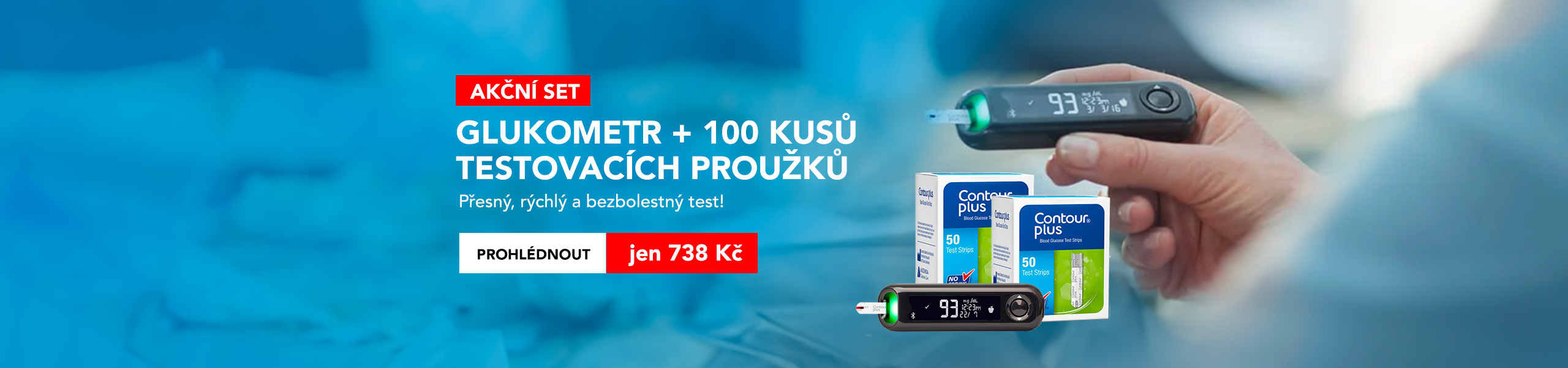 Glukometr + 100 testovacích proužků | Aktiv.cz
