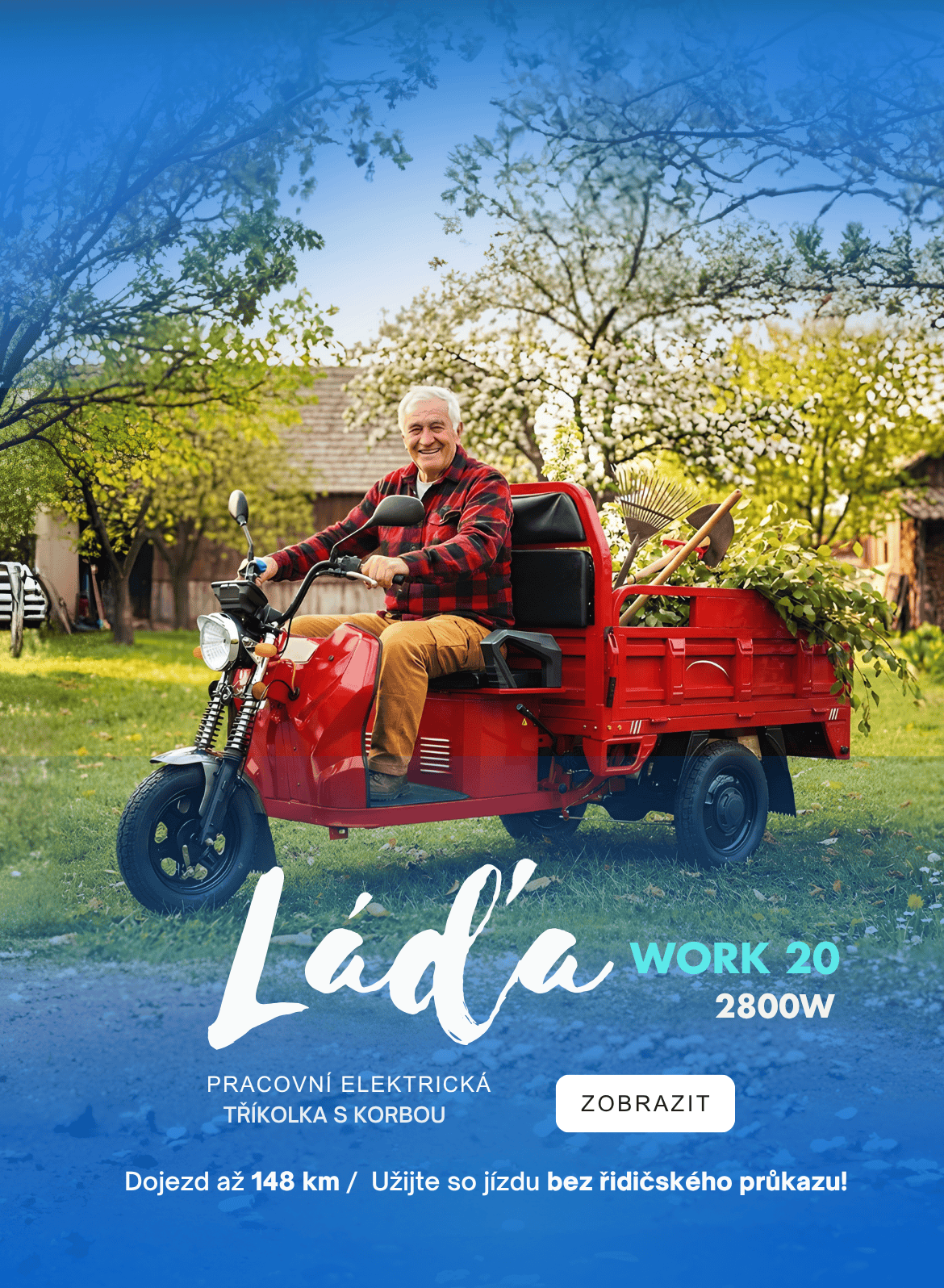 Elektrická tříkolka s korbou LÁĎA | Aktiv.cz