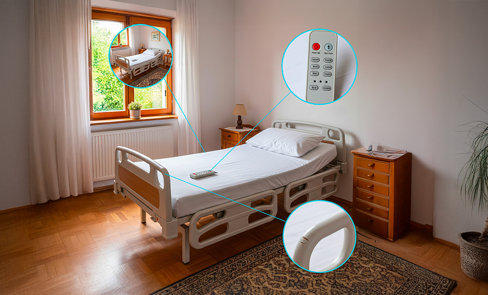 Návod na focení polohovací postele pro zpětný odkup