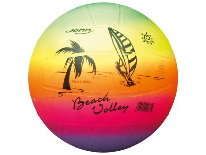 Volejbalový míč gumový Beach Duha 22 cm