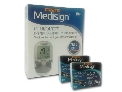 Glukometr Medisign MM1000 + 100 ks proužků