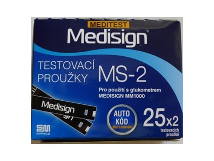 Testovací proužky Meditest Medisign MS-2 pro MM1000 50 ks