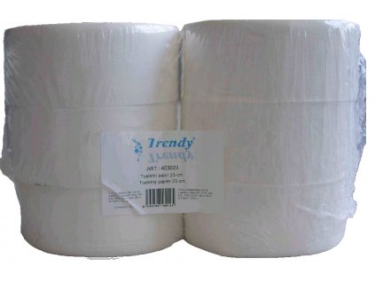 Toaletní papír TRENDY jumbo, 23 cm/9,5 cm, 2 vrstvy, celuloza, 1x6 rolí