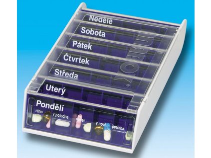 Dávkovač na léky ANABOX® 7 dní modrý | aktiv.cz