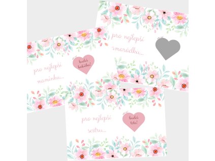 Stírací los "Květiny" - oznámení těhotenství