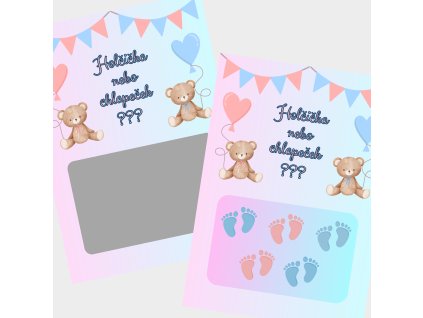 Stírací los "Medvídek" - odhalení pohlaví