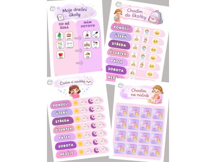 VÝHODNÁ SADA - 4x motivační tabulka