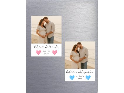 Magnet s vlastní fotografií - Odhalení pohlaví miminka