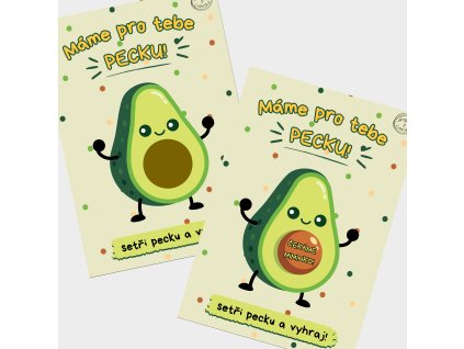 Stírací los Avokádo - oznámení těhotenství