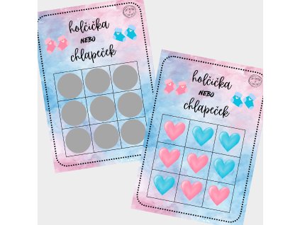 Stírací los "Piškvorky" - odhalení pohlaví