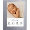 Magnet s vlastní fotografií - údaje o miminku