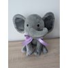 Plyšový slon s údaji děťátka