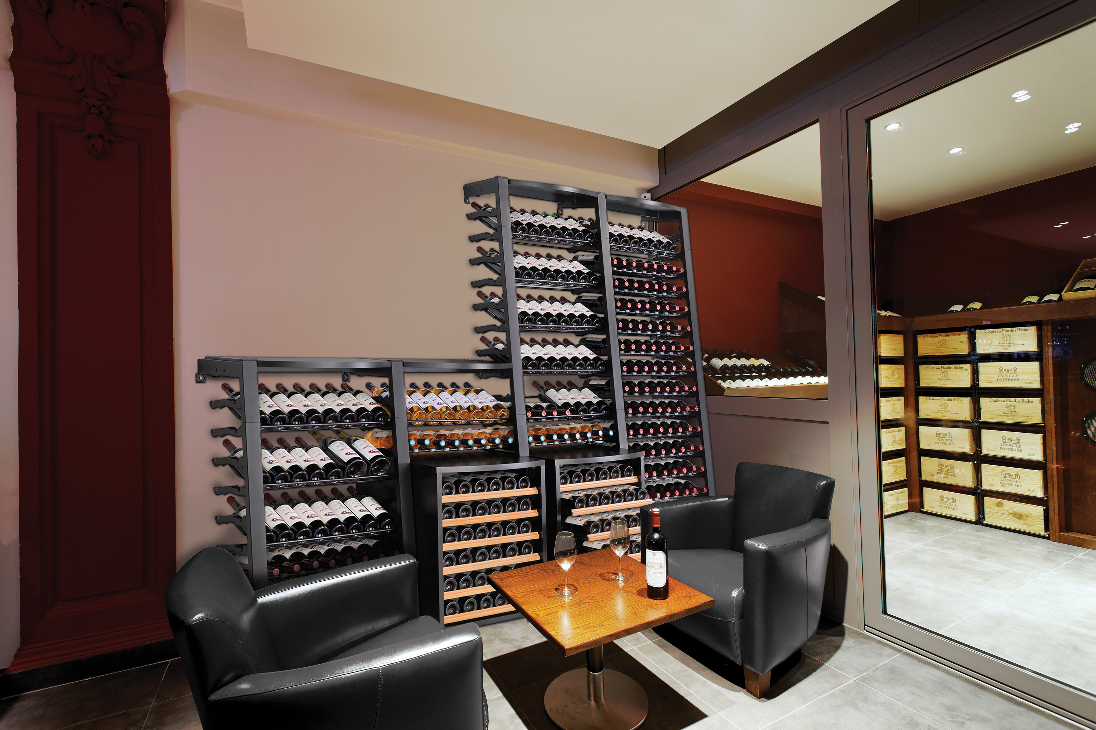 Nábytek do vinného sklepa EuroCave Modulosteel Aktivní vinné sklepy