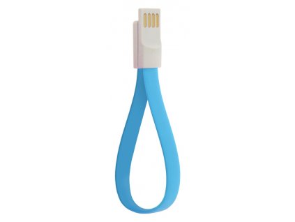 4-OK USB-MICROUSB DATA CABLE MAGNET, BLUE 20cm