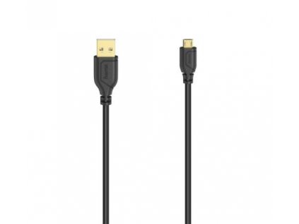 Hama micro USB 2.0 kábel, typ A - micro B, 0,75 m, čierny