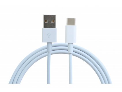Synchronizačný a nabíjací kábel USB-A 3.0 / USB-C, 2 metre, nabíjanie až 5A, biely KAB_USBAC_2M
