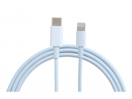 Synchronizačný a nabíjací kábel USB-C / Lightning konektor pre Apple - 2m, biely