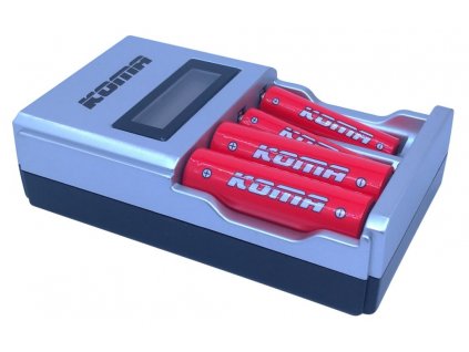 Nabíjačka batérií KOMA NB28 s LCD displejom - 2x AA 2200 mAh, 2x AAA 800 mAh NB28