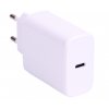 Napájací USB-C adaptér 20W pre Apple iPhone / iPad, rýchlonabíjací, biely