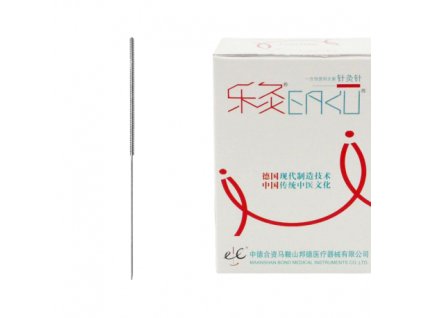 Akupunktúrne ihly - EAKU - oceľová rukoväť - balené s 1 ihlou bez vodiča - 100 ks. (VEĽKOSŤ IHLY 0,16 x 15 mm)