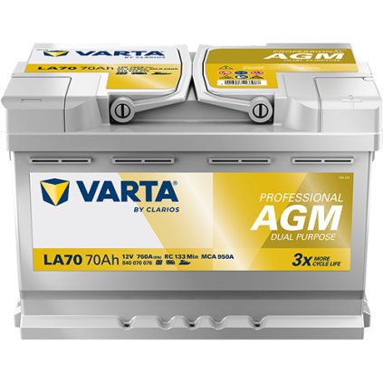 Autobatéria VARTA PROFESSIONAL AGM 840070076 12V 70Ah