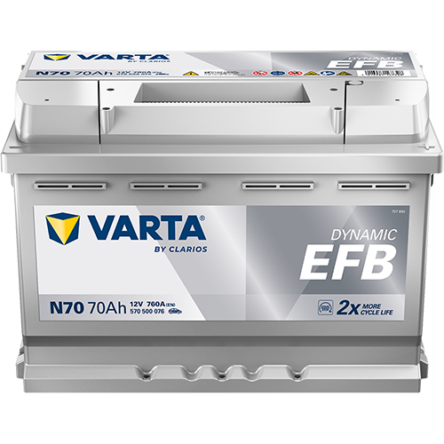 Autobatéria VARTA DYNAMIC EFB 570500076 12V 70Ah