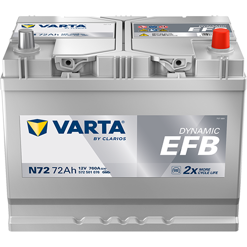 Autobatéria VARTA DYNAMIC EFB 572501076 12V 72Ah