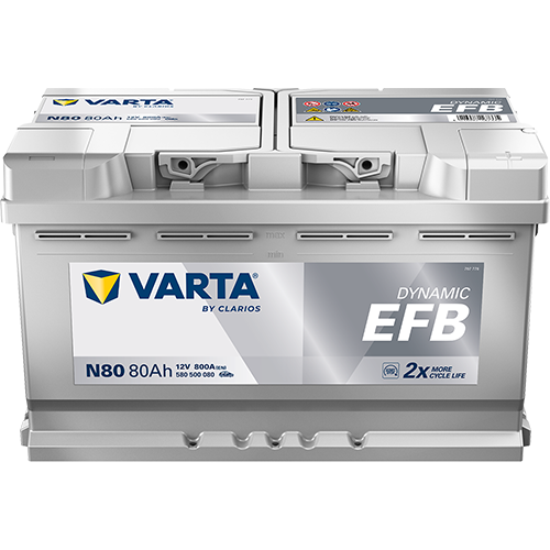 Autobatéria VARTA DYNAMIC EFB 580500080 12V 80Ah