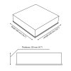 illustration of the dimensions of acoustic panels barcode wpo binary 120 mm thick