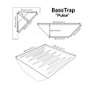 dimensions of the pulse corner bass trap 150mm