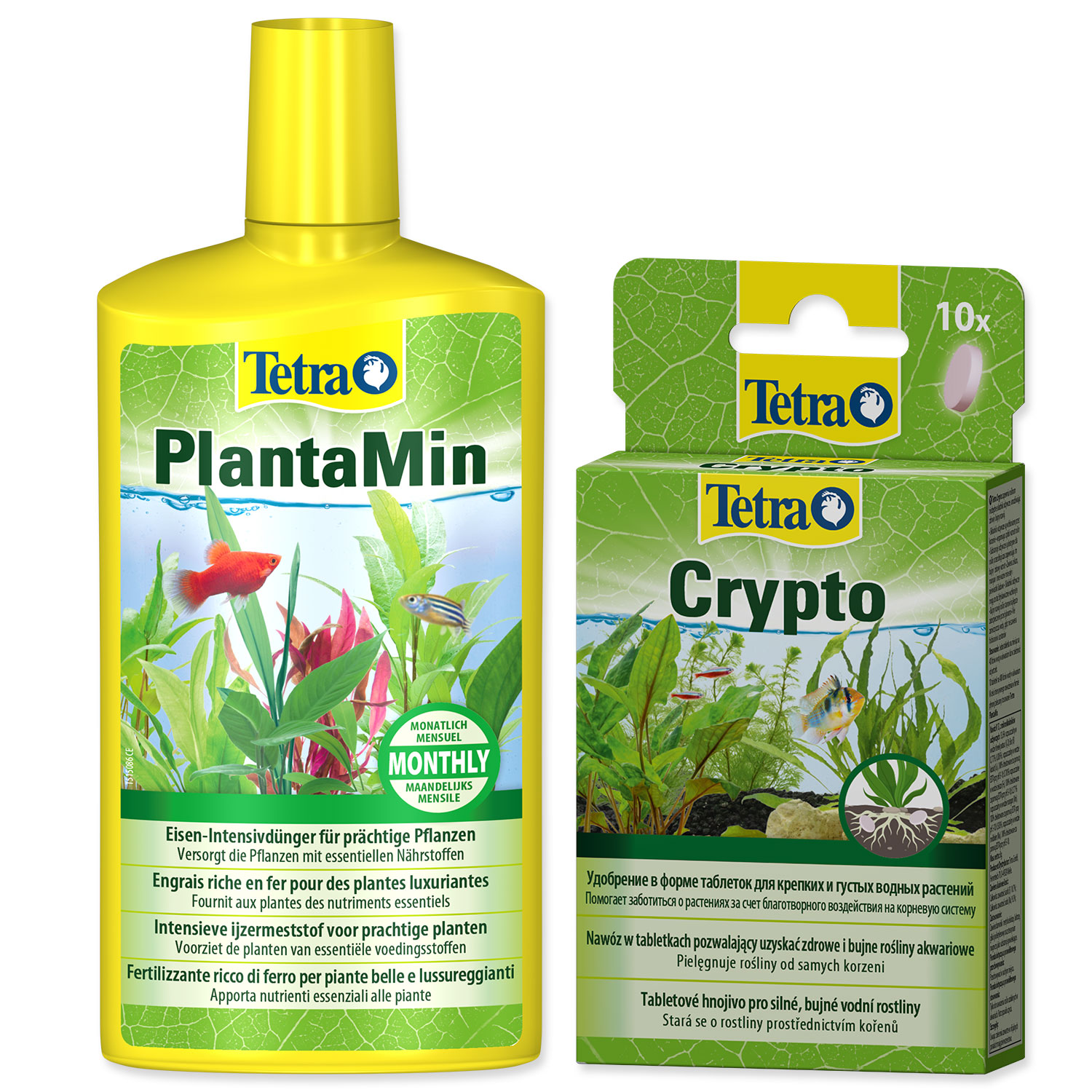 Přípravek Tetra Planta Min 500ml + Tetra Crypto 10 tbl. zdarma