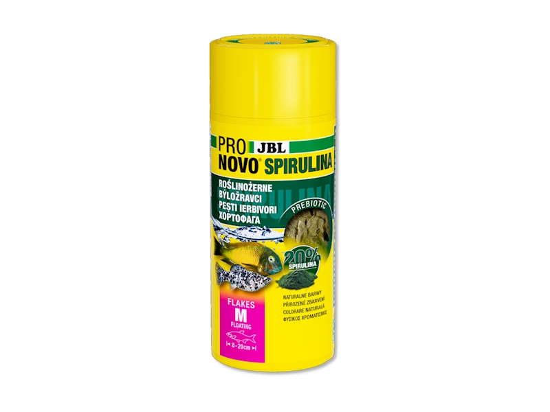 JBL Krmivo ProNovo Spirulina Flakes M, 250 ml