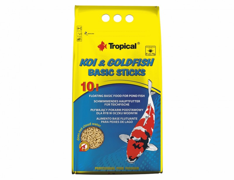 TROPICAL POND Koi-Goldfish Basic sticks 10L