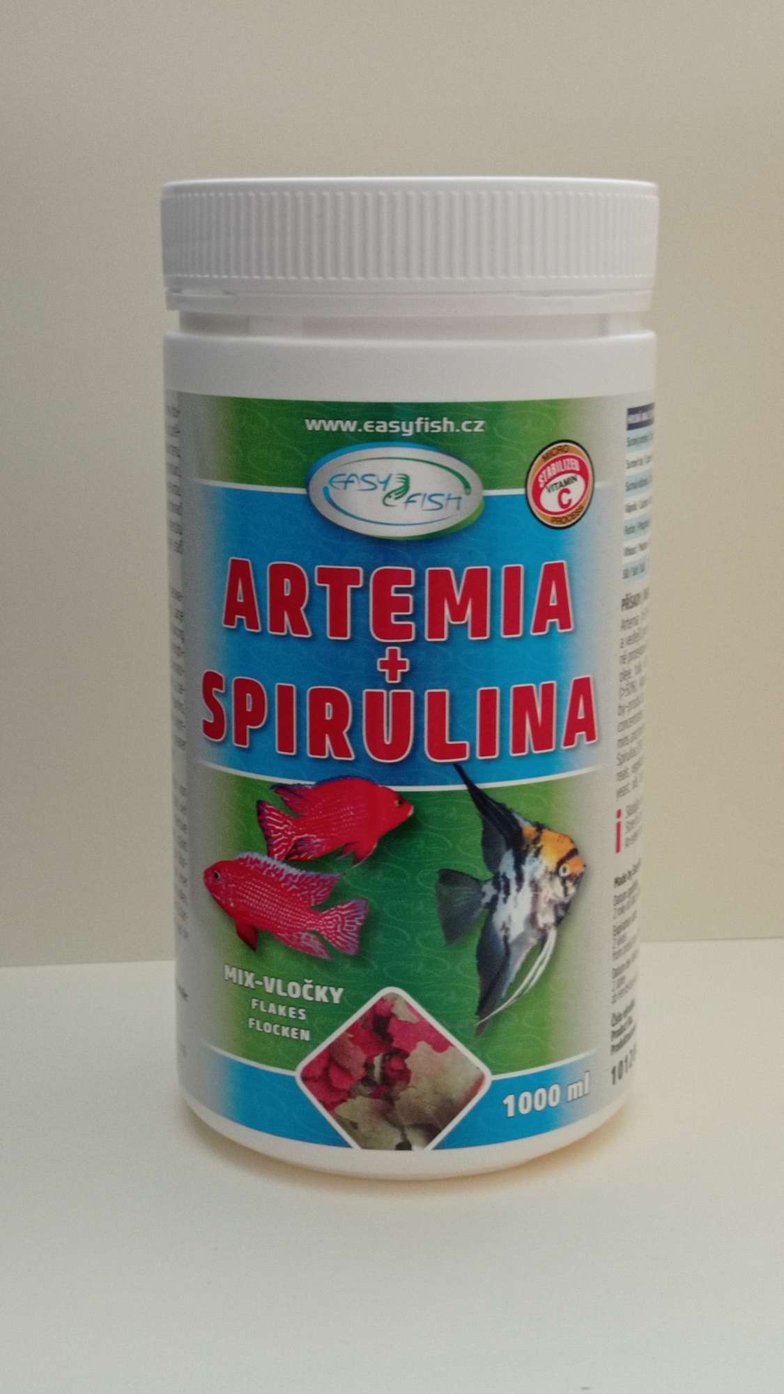 EasyFish Spirulina+Artemia vločky 1000 ml