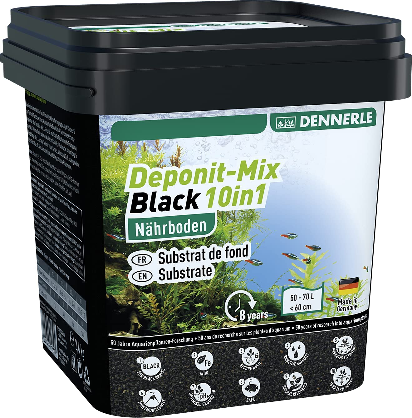 Dennerle Výživový substrát Deponit-Mix Black 10in1, 2,4kg