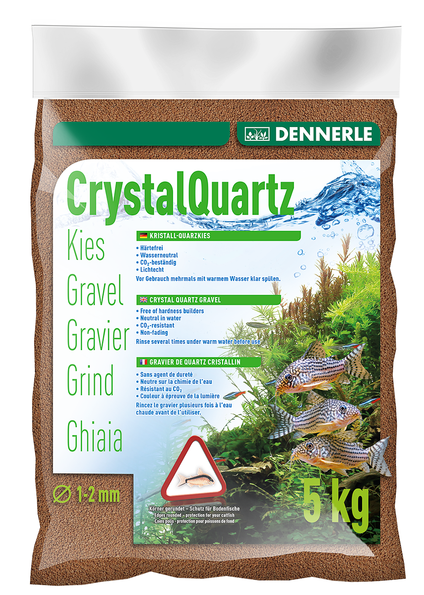 DENNERLE Písek Kristall-Quarzkies 5 kg, 1-2 mm, hnědá