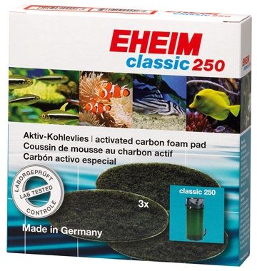 Filtrační náplň EHEIM molitan uhlíkový jemný Classic 250 3 ks 1126281300000
