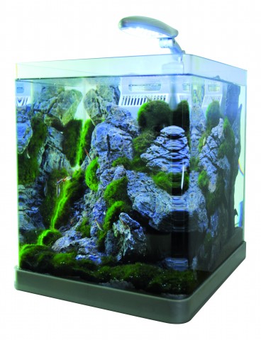 Aqua Nova Nano-21 akvarijní set bílý ohýbané sklo 21 l