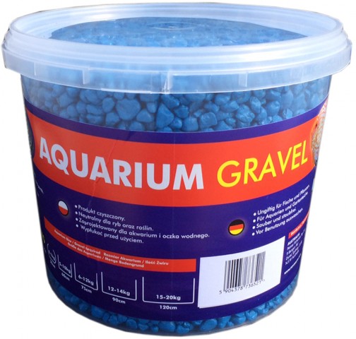 AQUA NOVA Akvarijní štěrk modrý 5kg/3l