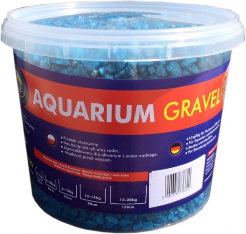 AQUA NOVA Akvarijní štěrk fluo modrý 5kg/3l